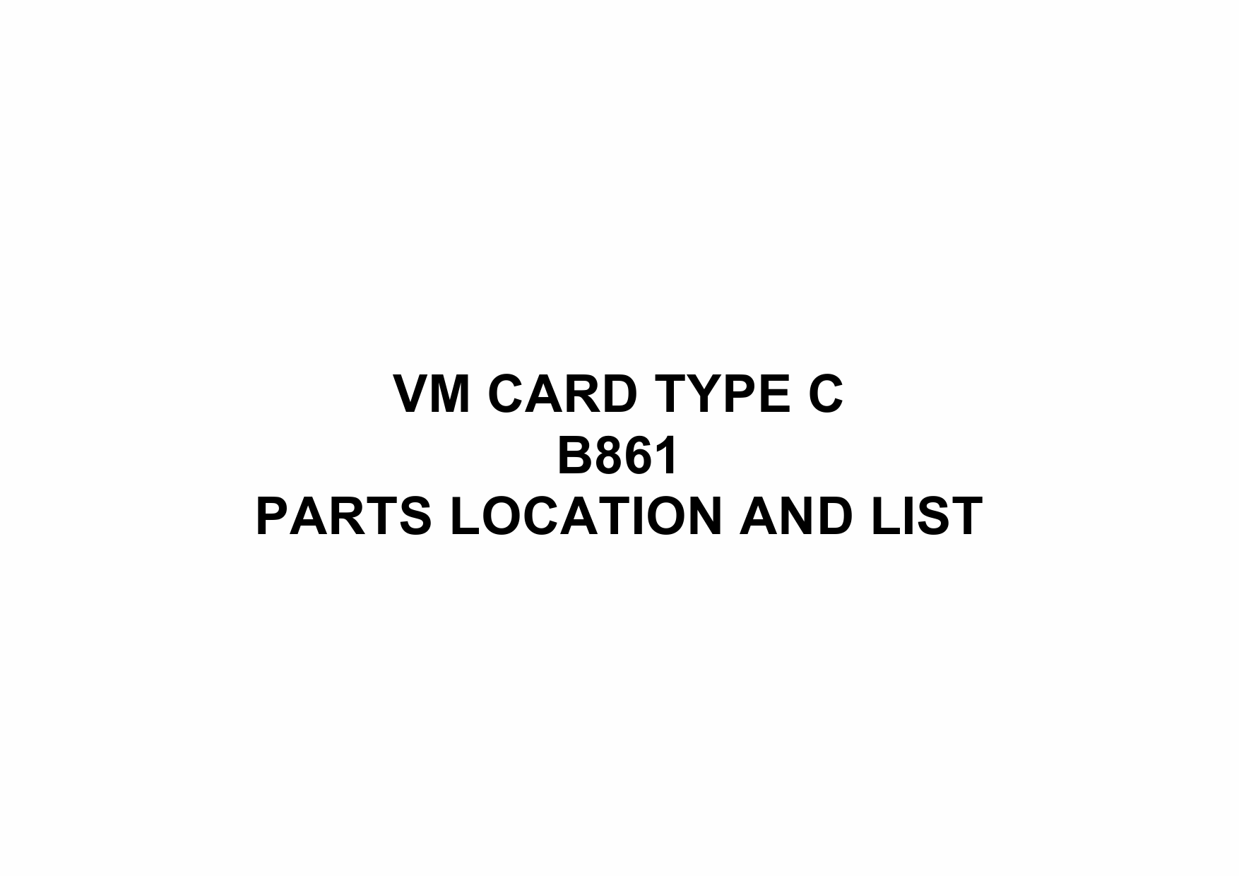RICOH Options B861 VM-CARD-TYPE-C Parts Catalog PDF download-1